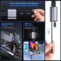Retractable 4-in-1 Fast Car Charger