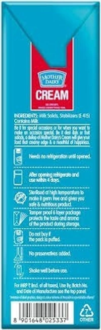 Mother Dairy Fresh Cream ( 1 ltr ) - 1 ltr