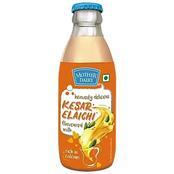 Mother Dairy Kesar Elaichi Flavored Milk (Pouch) - 500 ml