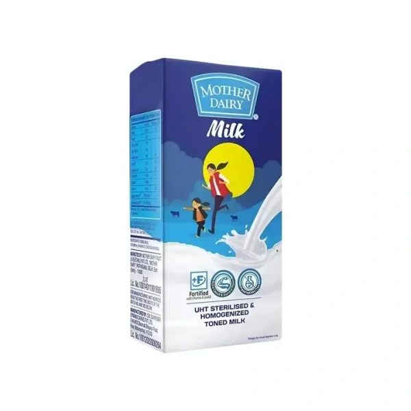 Mother Dairy Taaza Toned Pack (Homogenised Milk)1 ltr - 1 ltr
