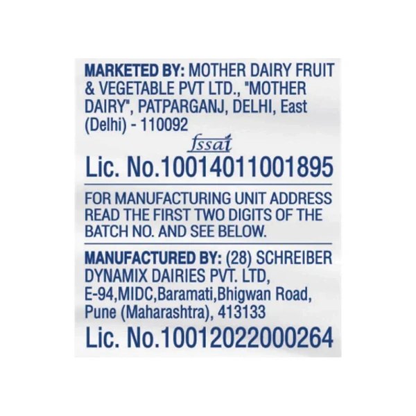 Mother Dairy Taaza Toned Pack (Homogenised Milk)1 ltr - 1 ltr