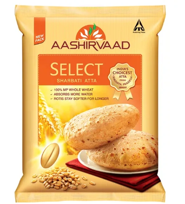 Aashirvaad Select Whole Wheat Sharbati Atta (10 kg) - 10 kg