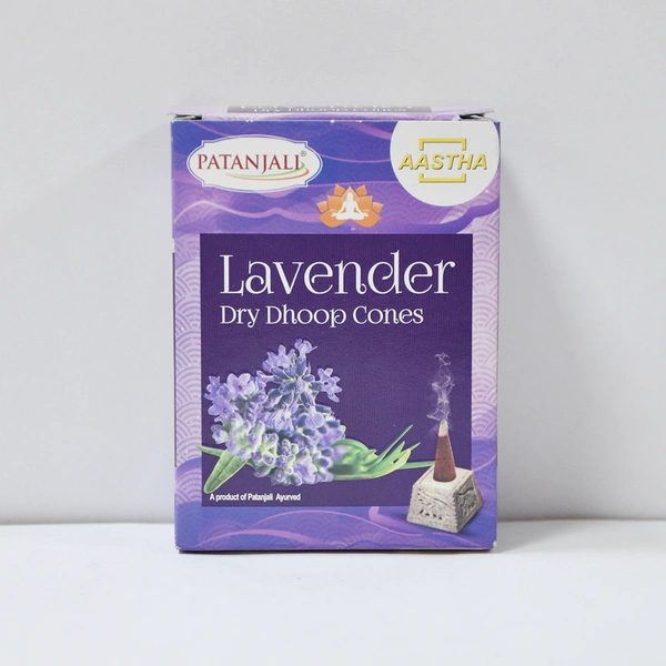 Aastha Lavender Dry Dhoop Cone - 20 gm