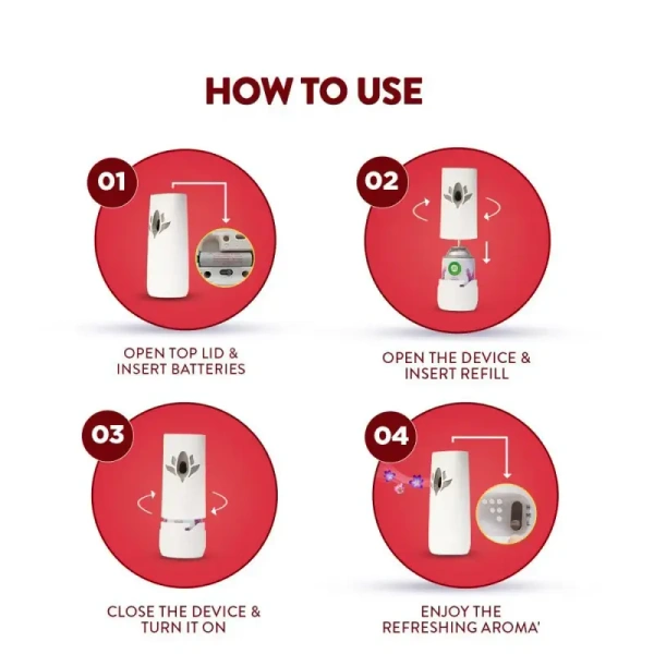 Airwick Freshmatic Automatic Room Freshener (Rose and Saffron) - 250ml