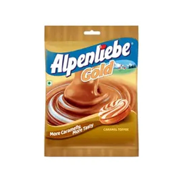 Alpenliebe Gold Caramel Toffee Pack (90 Pieces) - 351 gm - 351 gm