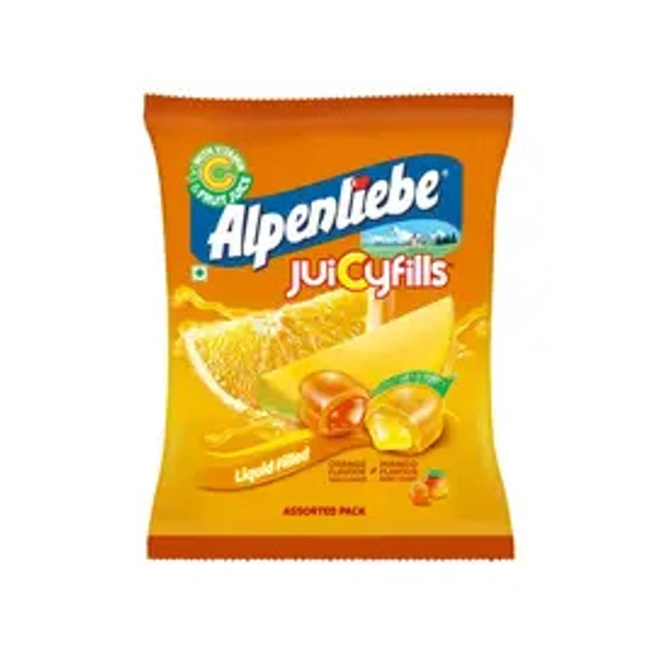 Alpenliebe Juicyfills Flavour Assorted Candy (Orange & Mango 100 Pieces) - 324 gm - 324 gm