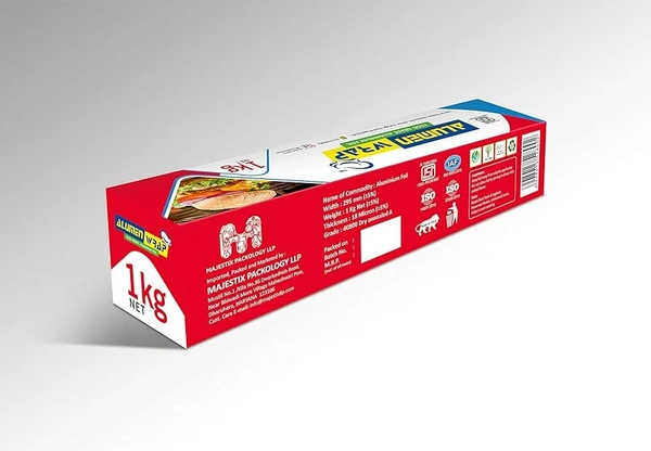 Alumen Wrap Food Grade Aluminium Foil - (Red) 1 kg - 1 Kg