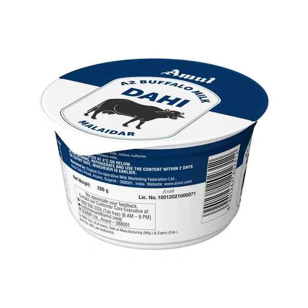 Amul A2 Buffalo Milk Curd - 200 gm
