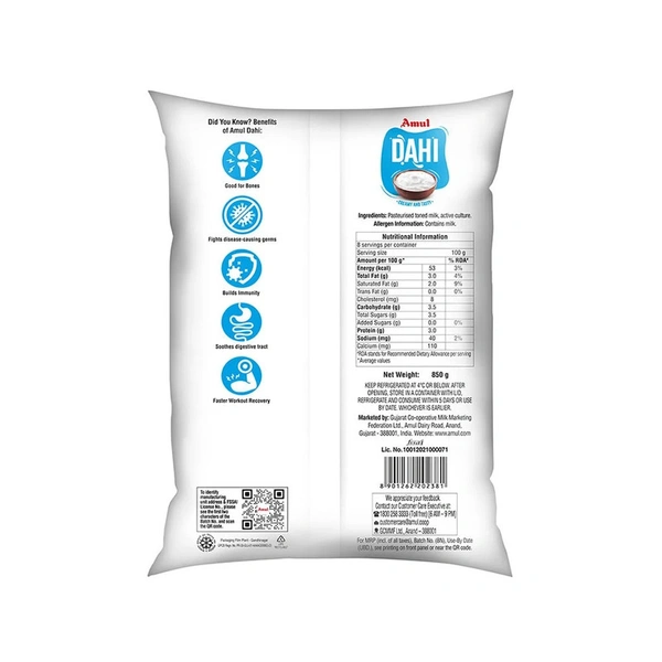 Amul Curd - 850 gm