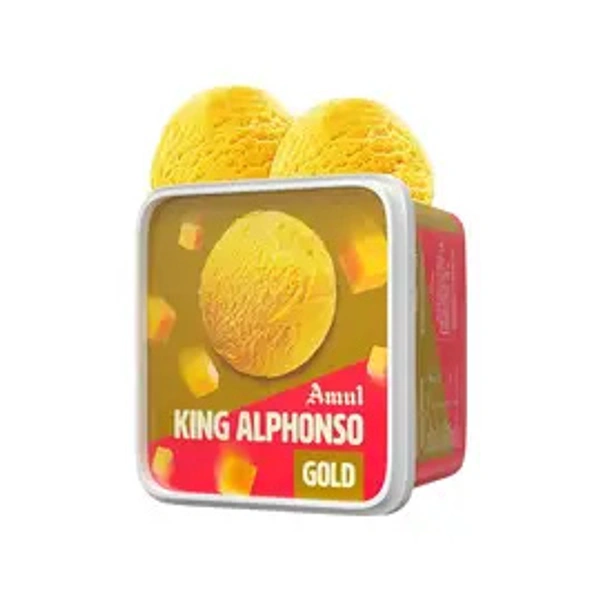 Amul Gold King Alphonso Ice Cream Tub - 1 ltr - 1 ltr