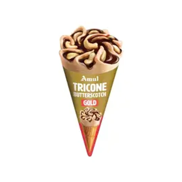 Amul Gold Tricone Butterscotch Ice Cream Cone - 120 ml - 120 ml