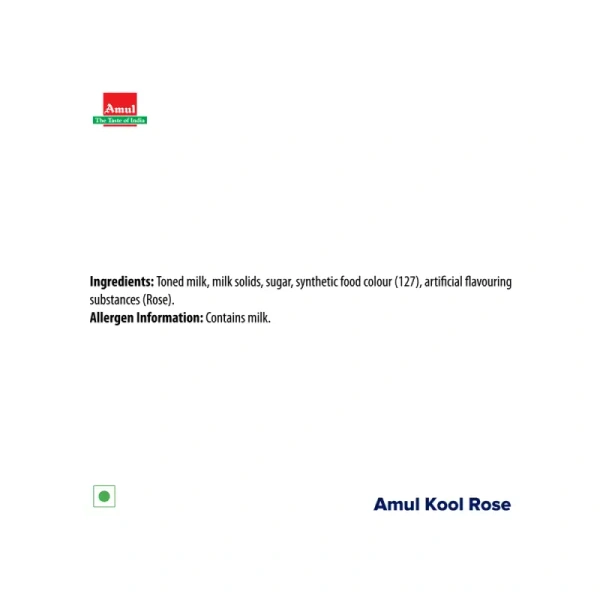 Amul Kool Rose Flavored Milk - 180 ml