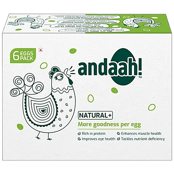 Andaah Natural+ Eggs - 6 Pieces