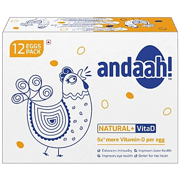 Andaah Natural+ Vitamin D Eggs - 6 Pieces