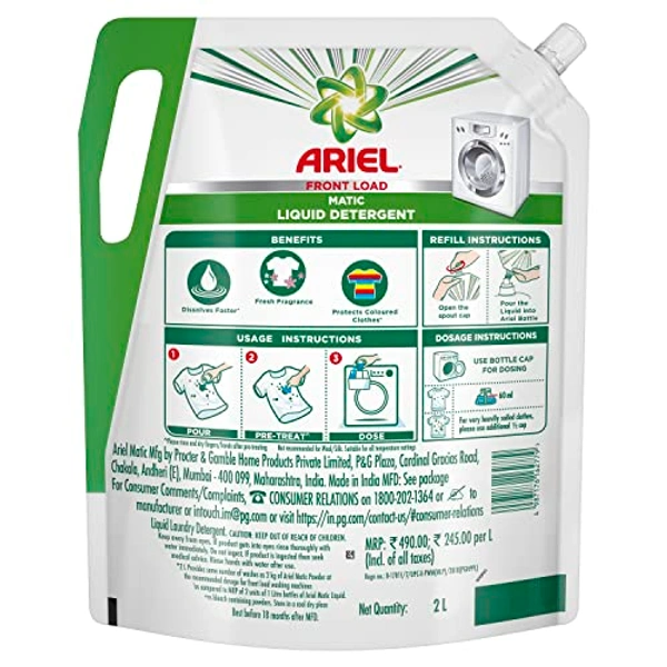 Ariel Front Load Liquid Detergent - 2 ltr - 2 ltr