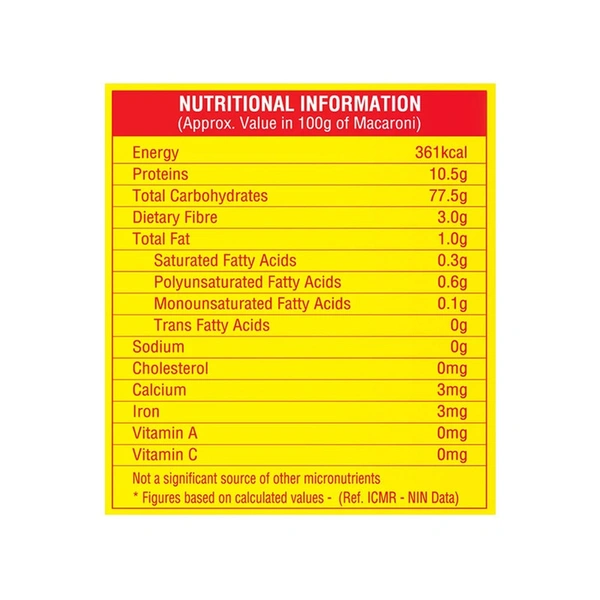 Bambino Macaroni Durum Wheat Elbow Pasta - 850 gm - 850 gm