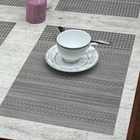 Bianca Alpine Dining Mat (30 cm X 45 cm, PVC, Beige) - 6 pieces, 1 set (6 pieces)
