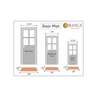 Bianca Splender Doormat (28" x 18", Nylon Fiber, Taupe) - 1 unit