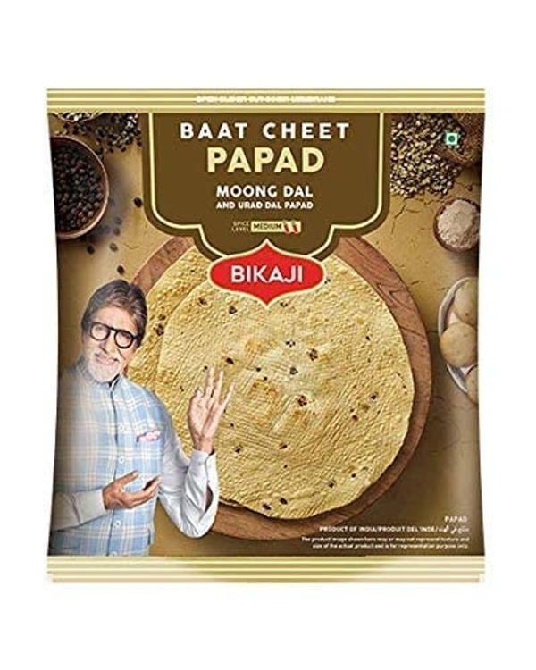 Bikaji Baat Cheet Moong Dal And Urad Dal Papad - 400 gm - 400 gm