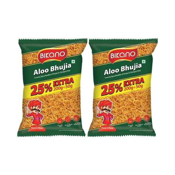Bikano Aloo Bhujia Pack Of 2 - (2*250 Gm) - 500 gm - 500 gm