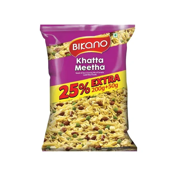 Bikano Khatta Meetha Mixture Namkeen - 250 gm - 250 gm