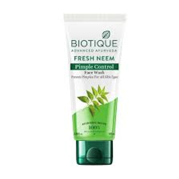 Biotique Advaced Ayurveda Fresh Neem Pimple Control Face Wash-100 ml - 100 ml