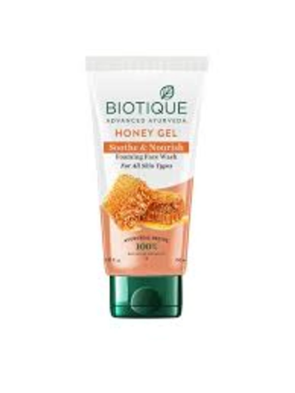 Biotique Advanced Ayurveda Honey Gel Sooth & Nourish Foaming Face Wasg-100 ml - 100 ml