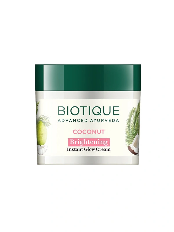 Biotique Coconut Brightening Instant Glow Cream - 50 gm