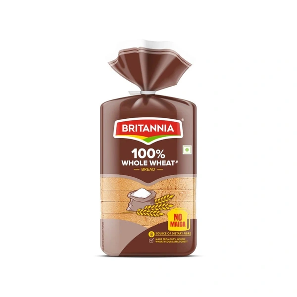 Britannia 100% Whole Wheat Bread - 400 gm
