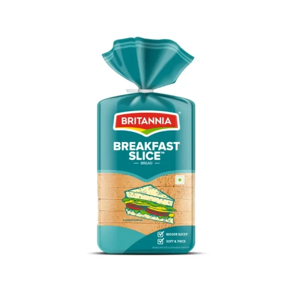 Britannia Breakfast Slice White Bread - 450 gm