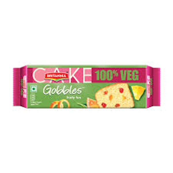 Britannia Cake Gobbles 100% Veg Fruity fun - 60 gm - 60 gm