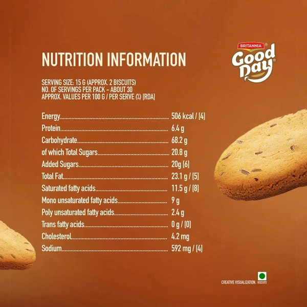 Britannia Good Day Butter Jeera Cookies - 450 gm - 450 gm