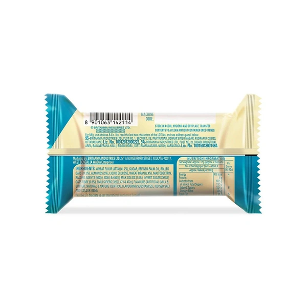Britannia NutriChoice Almond Oats Glucose & Milk Biscuits - 75 gm