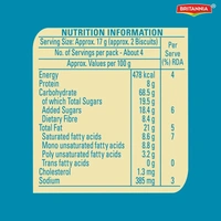Britannia NutriChoice Almond Oats Glucose & Milk Biscuits - 75 gm