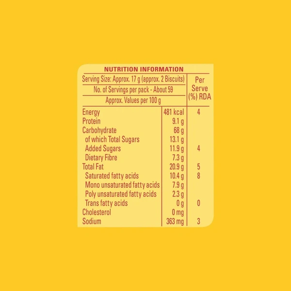 Britannia NutriChoice Digestive High Fibre Biscuit - Super Saver Pack - 1 kg - 1 kg