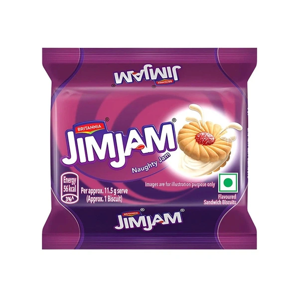 Britannia Treat Jim Jam Sandwich Cream Biscuits - 138 gm - 138 gm
