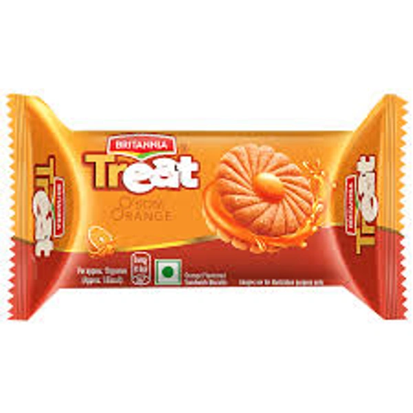 Britannia Treat Orange Cream Biscuits - 51 gm - 51 gm