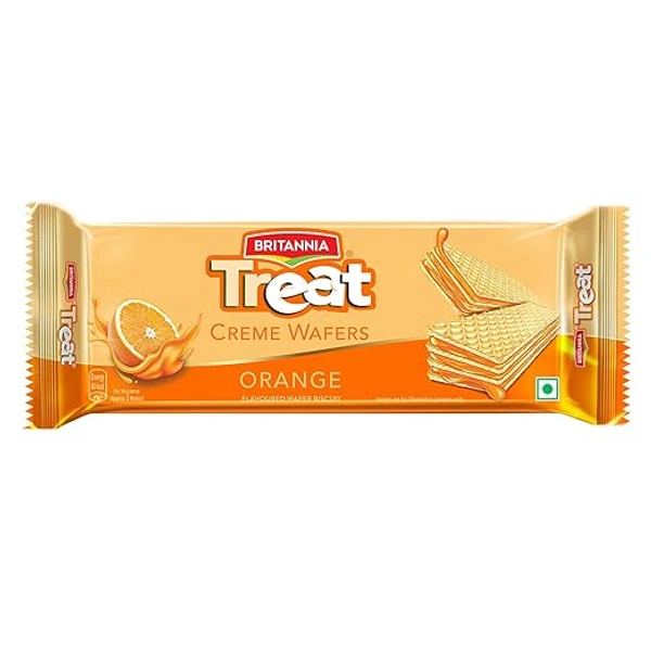 Britannia Treat Rich Creme Orange Flavored Wafers - 55 gm - 55 gm