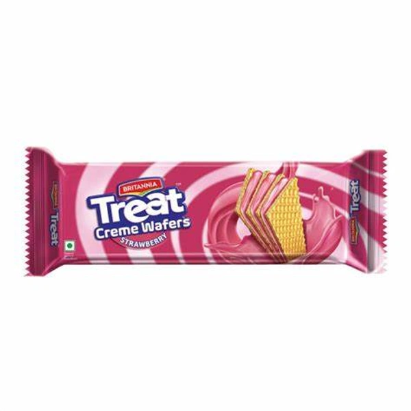 Britannia Treat Rich Creme Strawberry Flavored Wafers - 55 gm - 55 gm