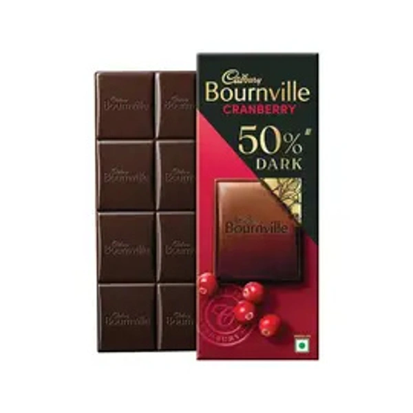 Cadbury Bournville Cranberry Dark Chocolate Bar - 80 gm - 80 gm