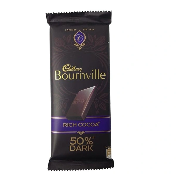 Cadbury Bournville Rich Cocoa 50% Dark Chocolate Bar - 80 gm - 80 gm