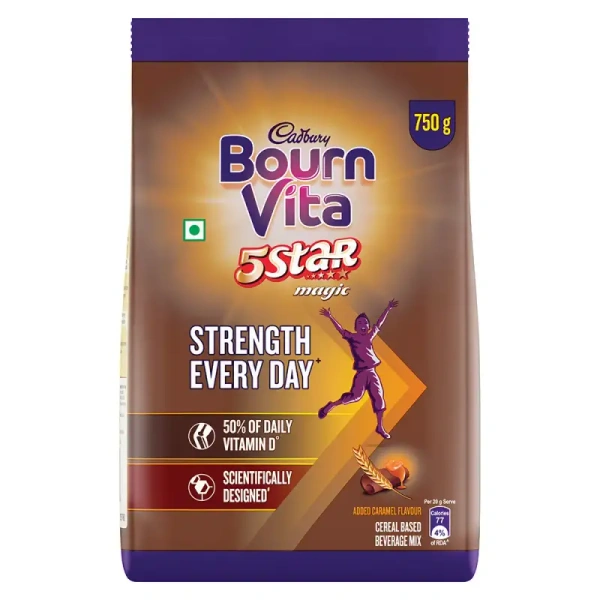 Cadbury Bournvita 5 Star Magic Pro Chocolate Drink Refill - 750 gm - 750 gm