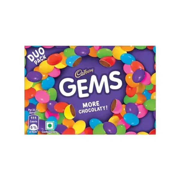 Cadbury Gems Duo Pack Chocolate - 23.7 gm - 23.7 gm