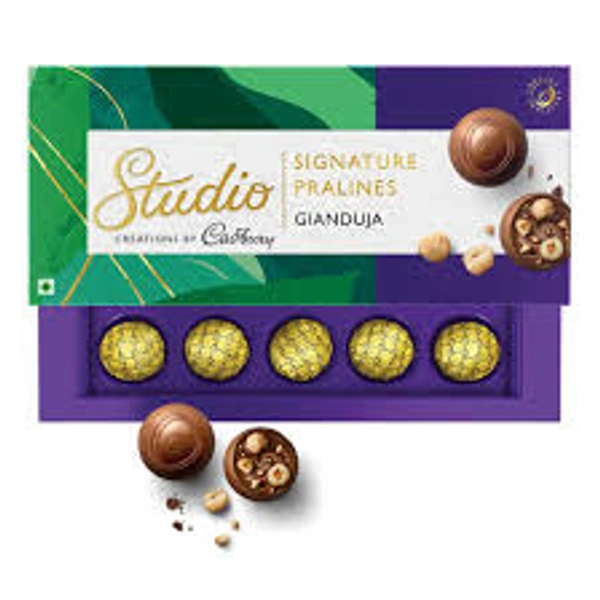 Cadbury Studio Gianduja Hazelnut Signature Pralines Chocolate Gift Pack (10*13 Gm) - 130 gm - 130 gm