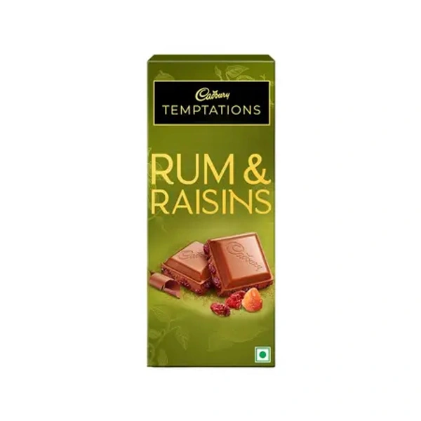 Cadbury Temptations Rum & Raisins Premium Chocolate Bar - 72 Gm - 72 Gm