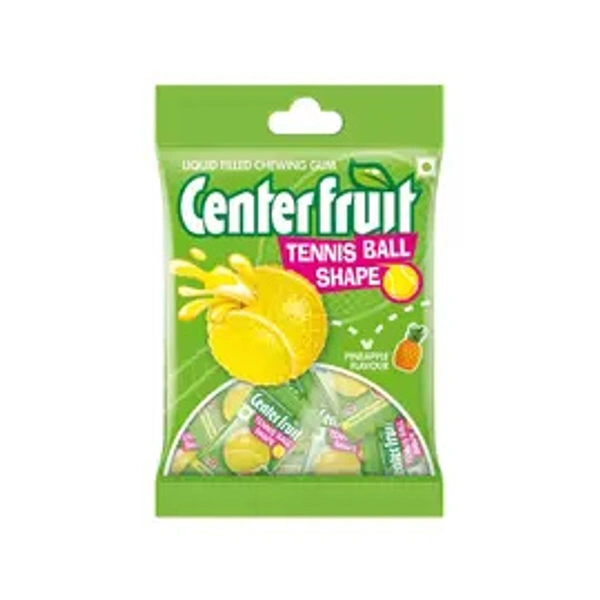 Center Fruit Pineapple Chewing Gum (Tennis Ball Shape) - 67.2 gm - 67.2 gm