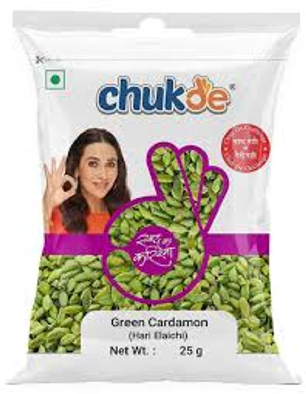 Chukde Green Cardamom (Hari Elaichi) - 25 gm - 25 gm
