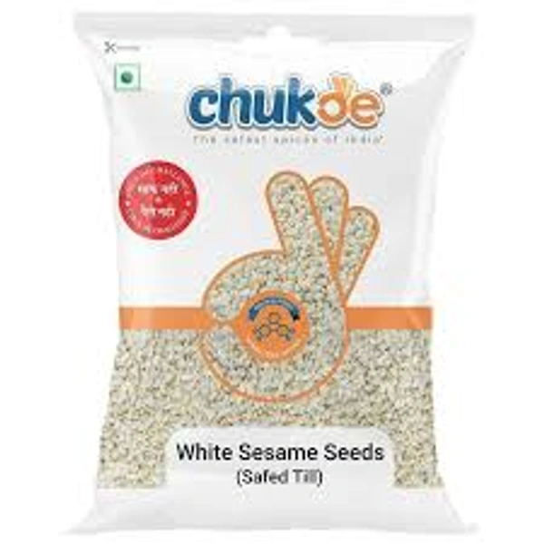 Chukde White Sesam Seeds (Safed Till) - 100 gm - 100 gm