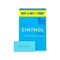 Cinthol Cool Bath Soap (5*100 gm) - Buy 4 Get 1 Free - 500 gm