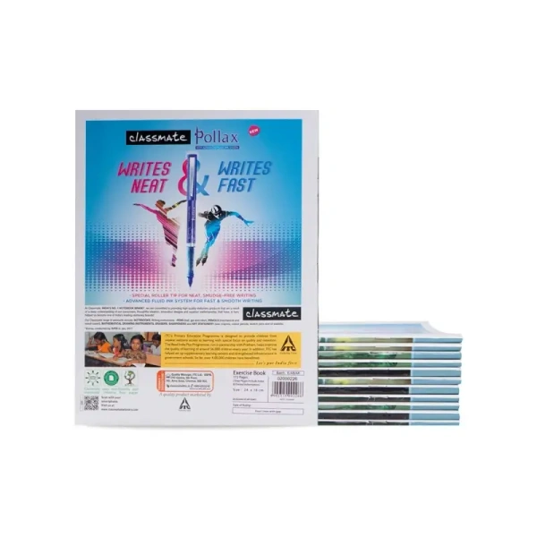 Classmate Four Line Notebook (172 Pages, Multicolor) - 1 unit